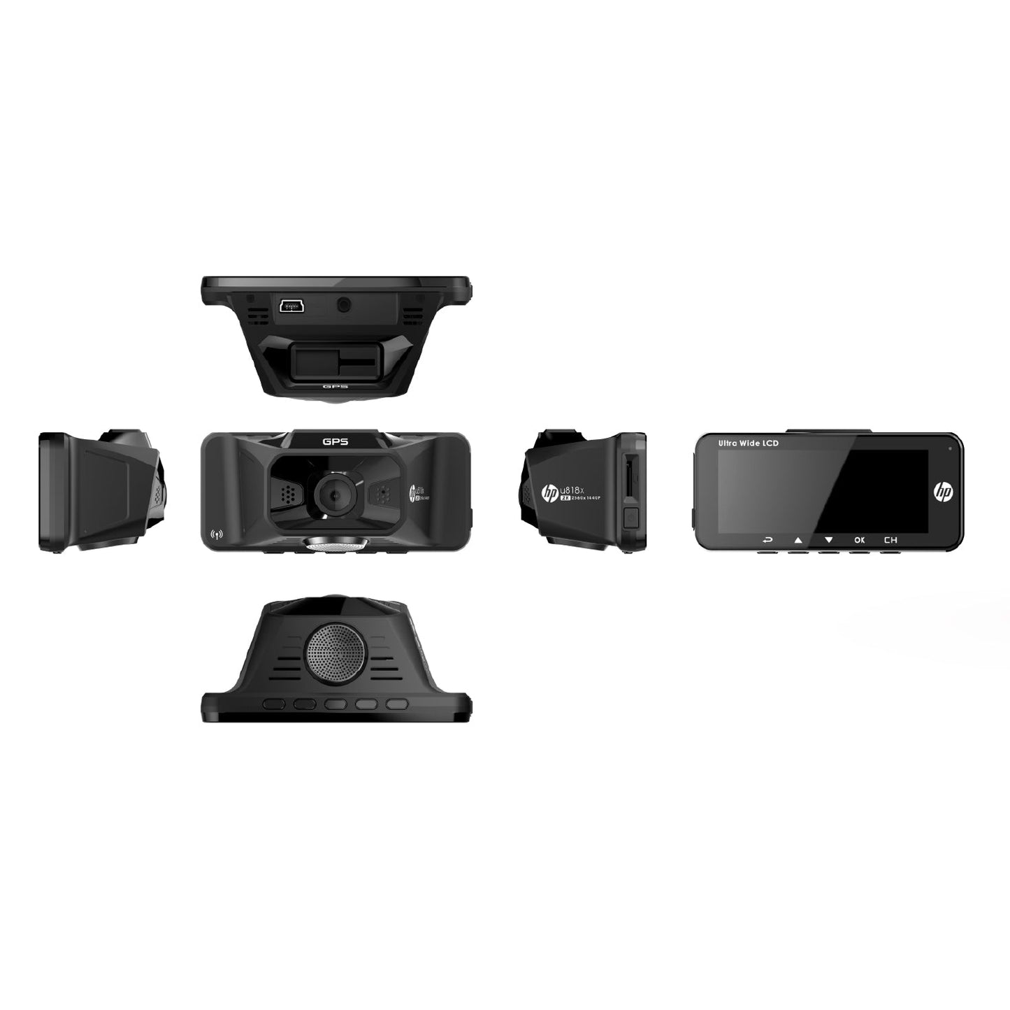 HP Dash cam U818X | 2K 1440P, SONY STARVIS, HDR, Wi-Fi, GPS, Parking Mode