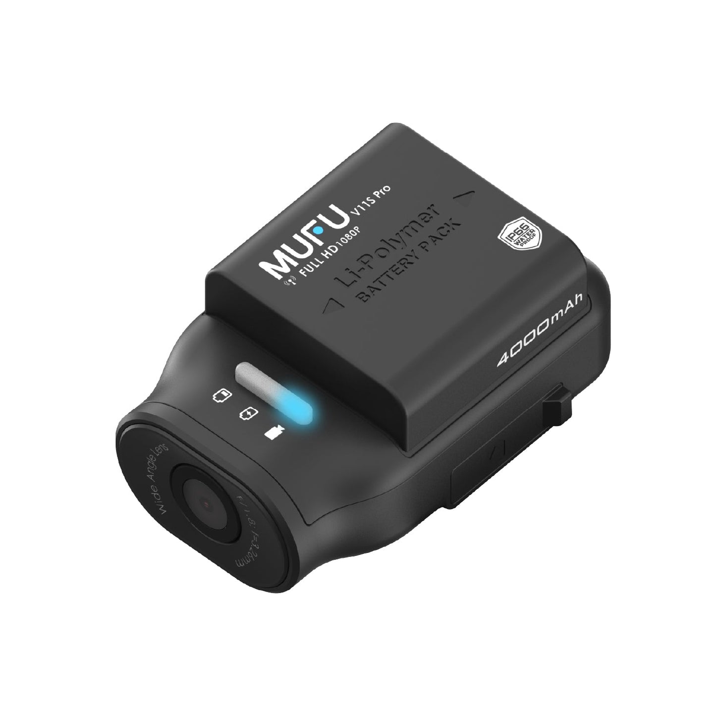 MUFU V11S Pro Helmet Camera | Full HD 1080P, Wi-Fi, IP66, Up to 15 hours of continuous use