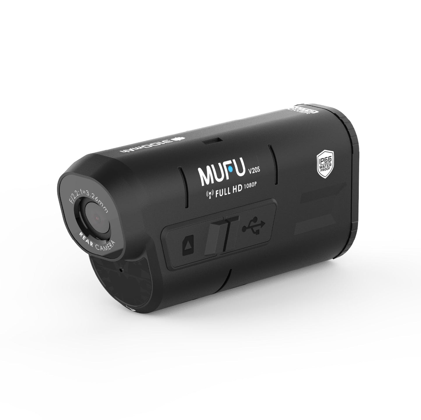 MUFU V20S Helmet Camera | Dual Camera Full HD 1080P, Wi-Fi, IP66, Continuous use up to 7 hours
