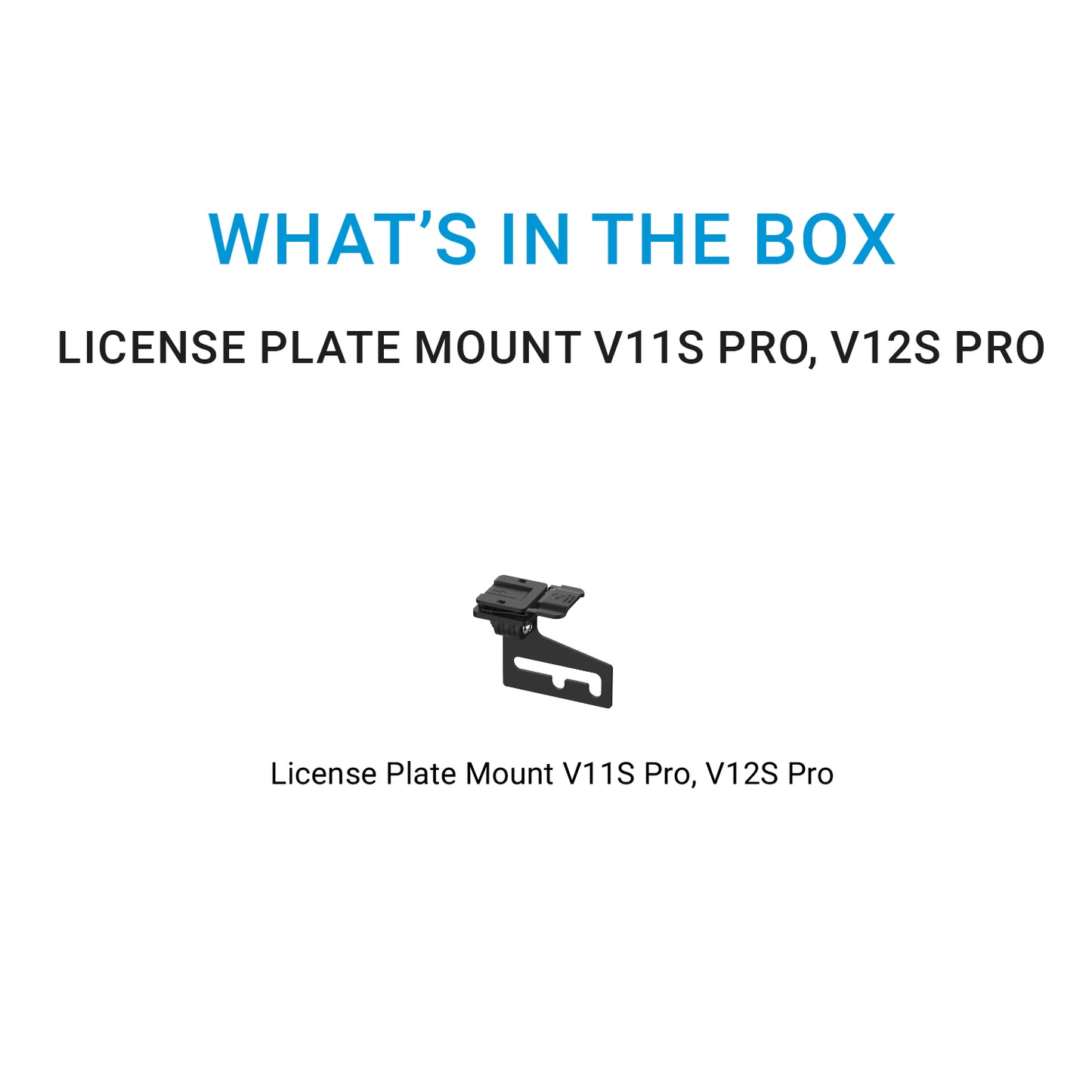 License Plate Mount for MUFU V11S, V11S Pro, V12S Pro Camera