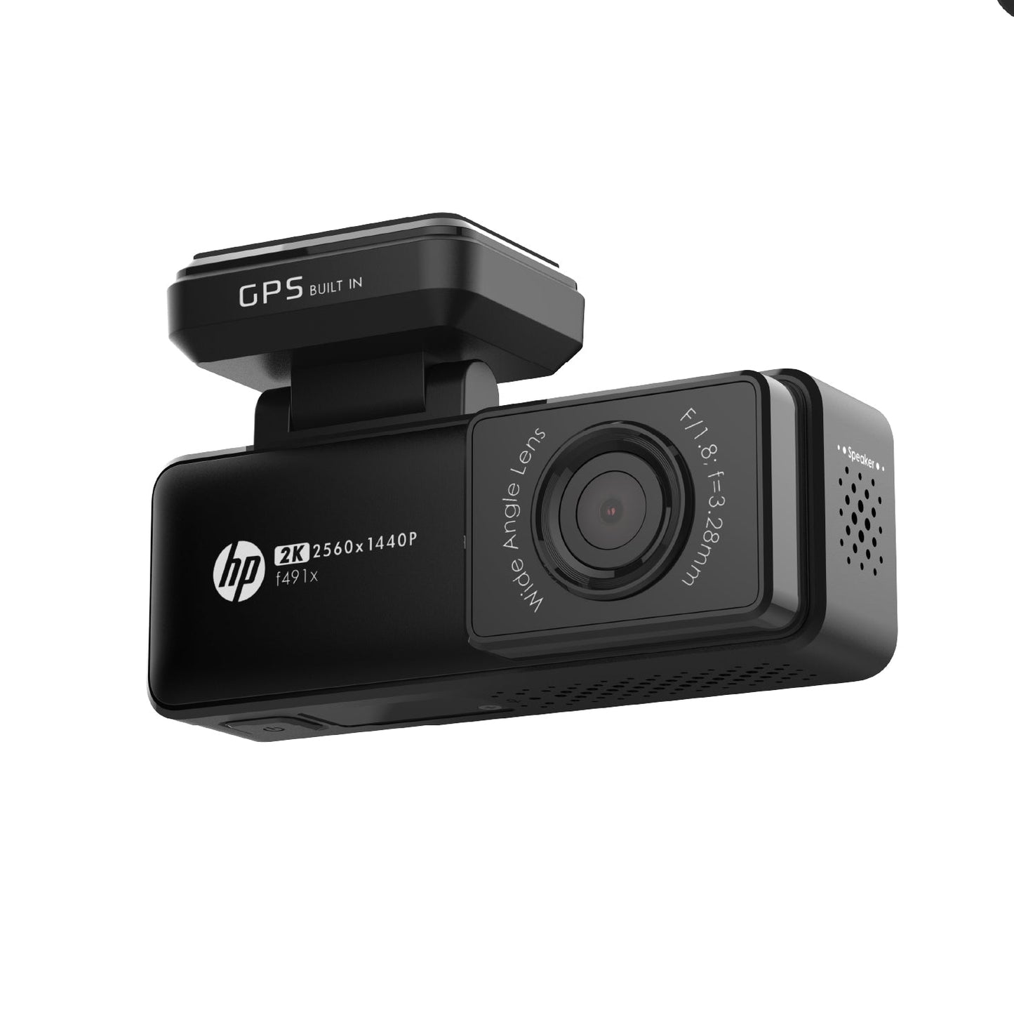 HP Dash cam F491X | 2K 1440P, WDR, Wi-Fi, GPS, Parking Mode