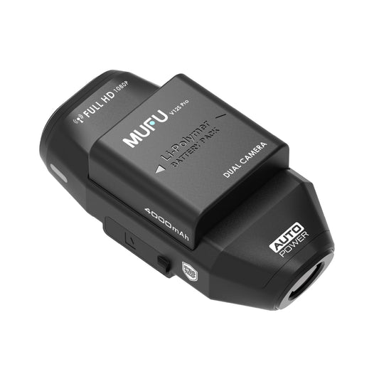 MUFU V12S Pro Helmet Camera | Dual Camera Full HD 1080P WDR, Wi-Fi, IP66 Continuous use up to 10 hours