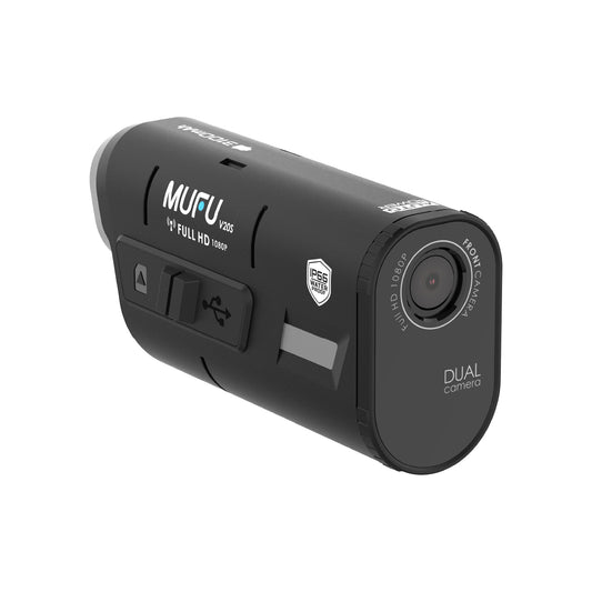MUFU V20S Helmet Camera | Dual Camera Full HD 1080P, Wi-Fi, IP66, Continuous use up to 7 hours