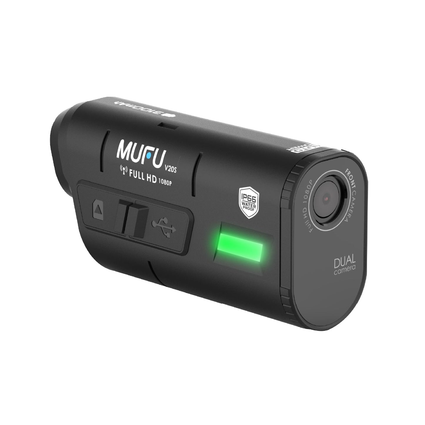 MUFU V20S Helmet Camera | Dual Camera Full HD 1080P, Wi-Fi, IP66, Continuous use up to 7 hours