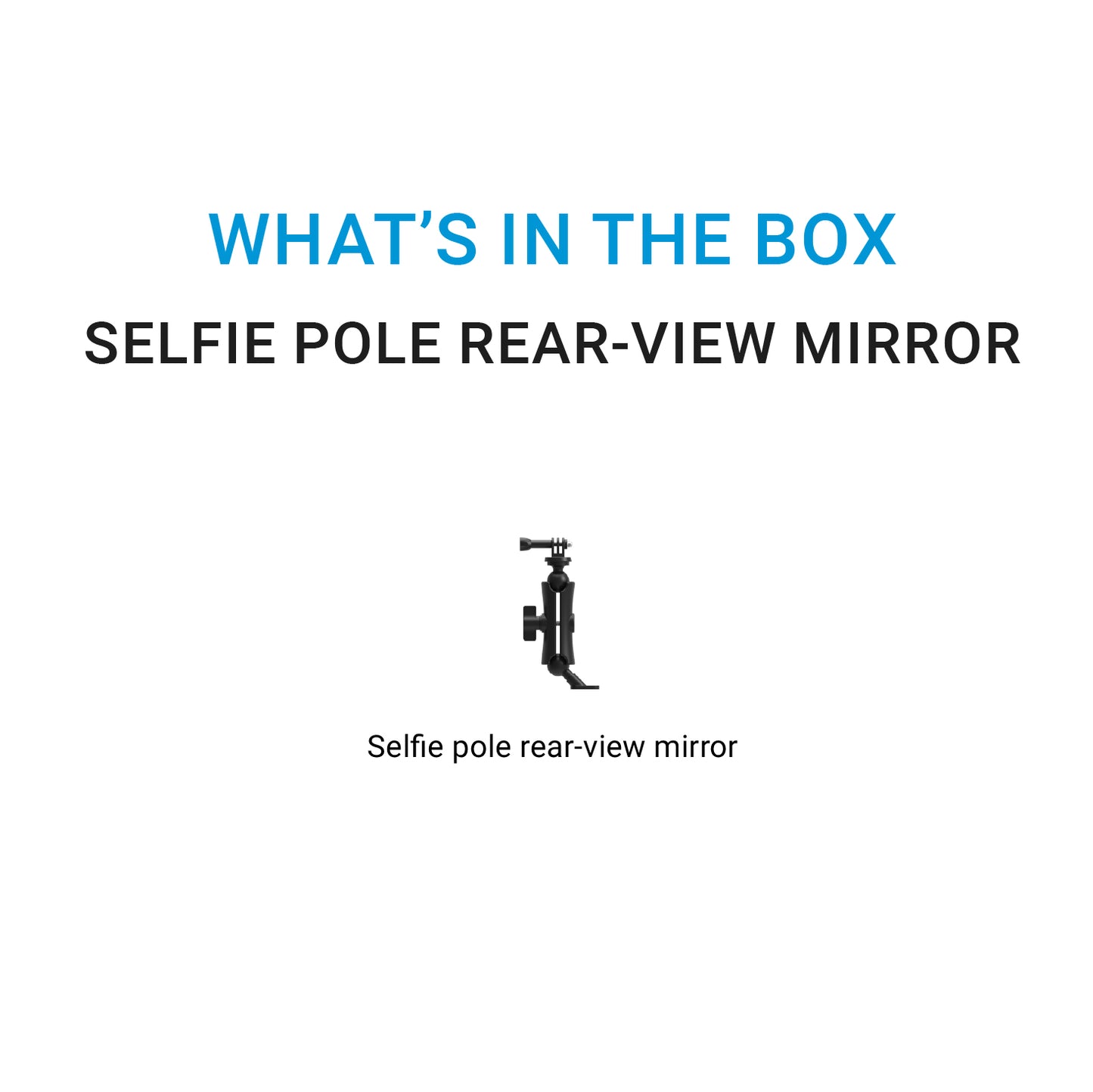MUFU Selfie Pole Rear-View Mirror, a selfie mount attached to a motorcycle mirror, can rotate 360°