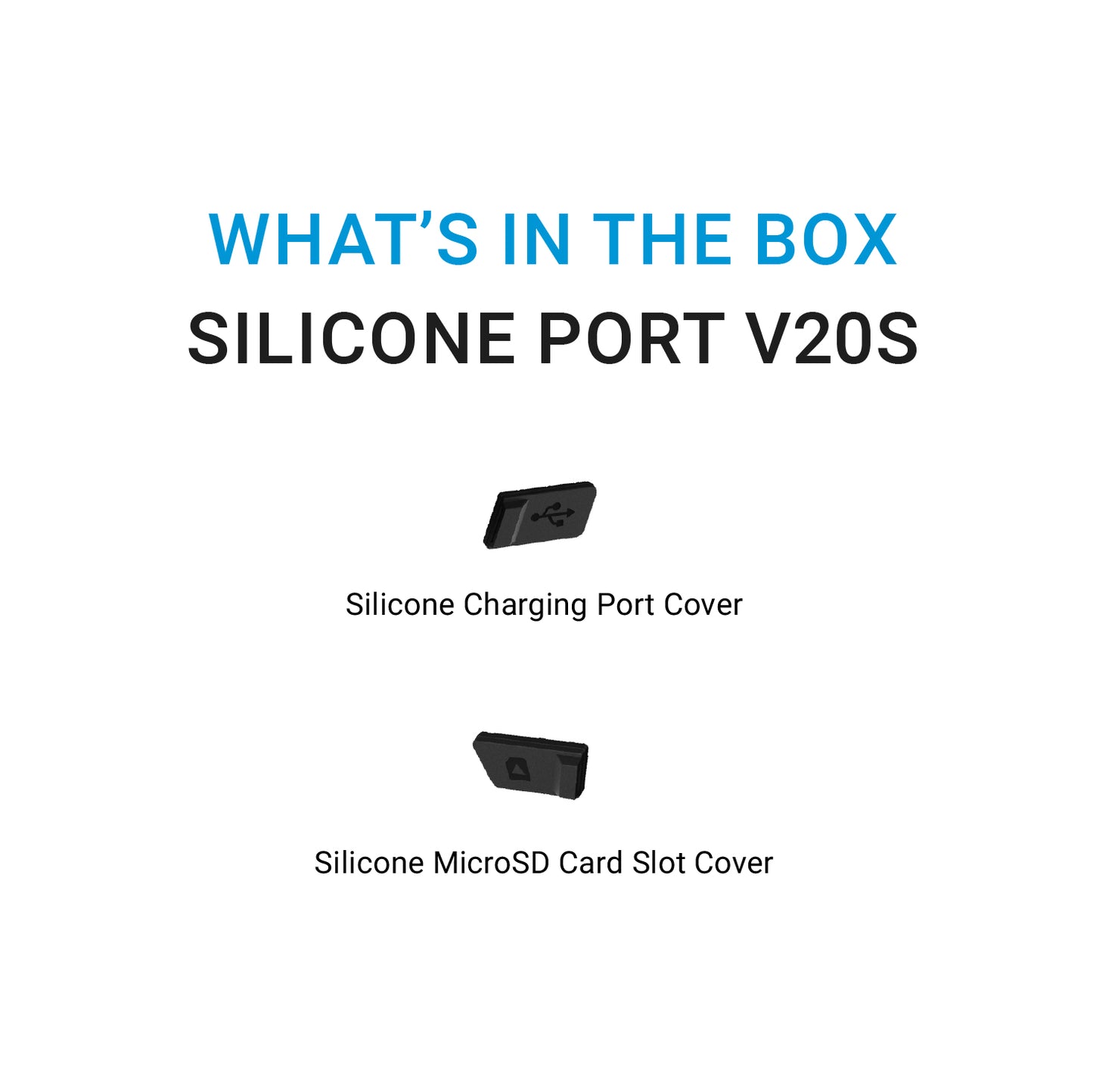 จุกซิลิโคนปิดช่องชาร์จและช่องใส่ MicroSD Card สำหรับกล้อง MUFU V20S