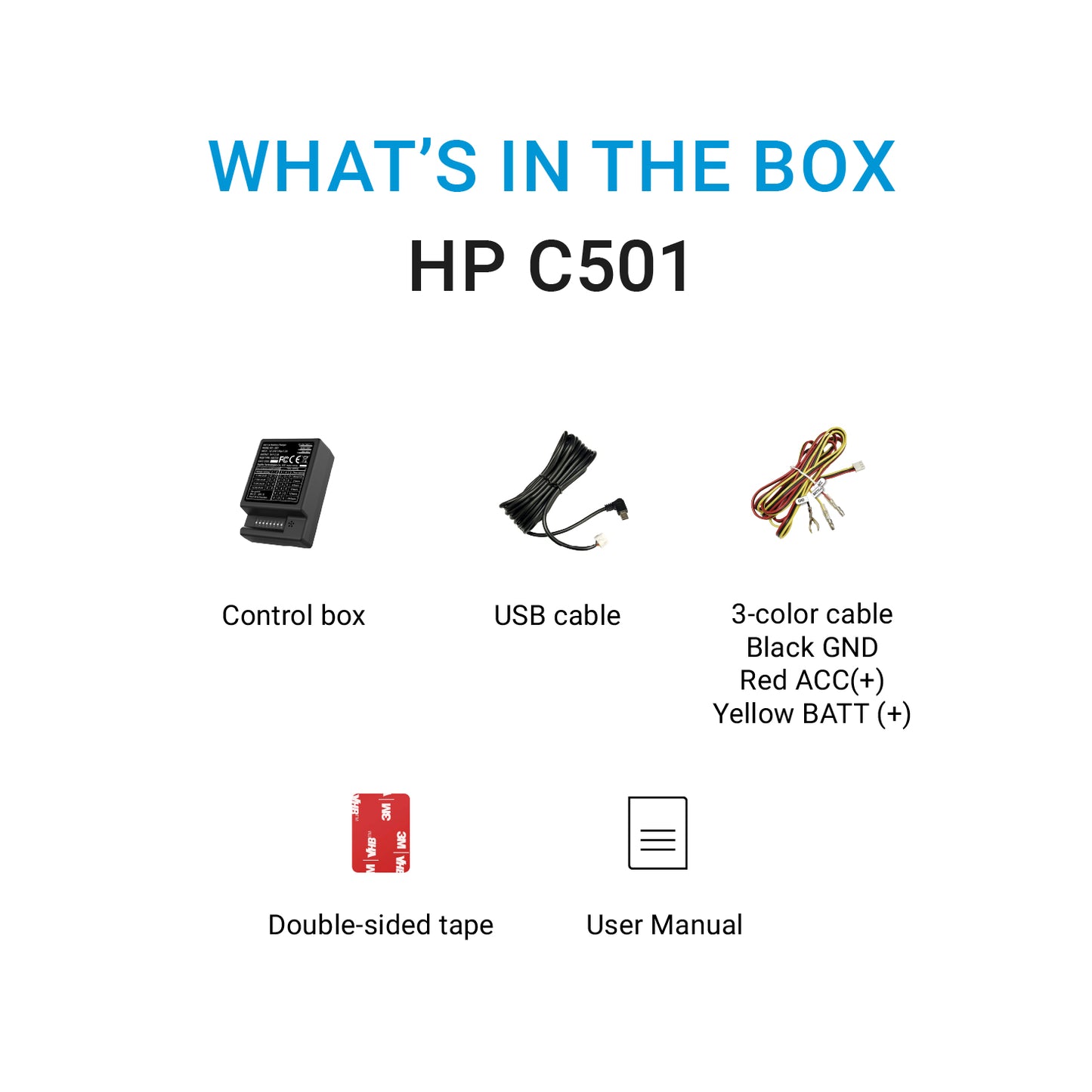 HP C501 Adapter, C501-T2 Direct cable for 24-hour parking recording, car accessories