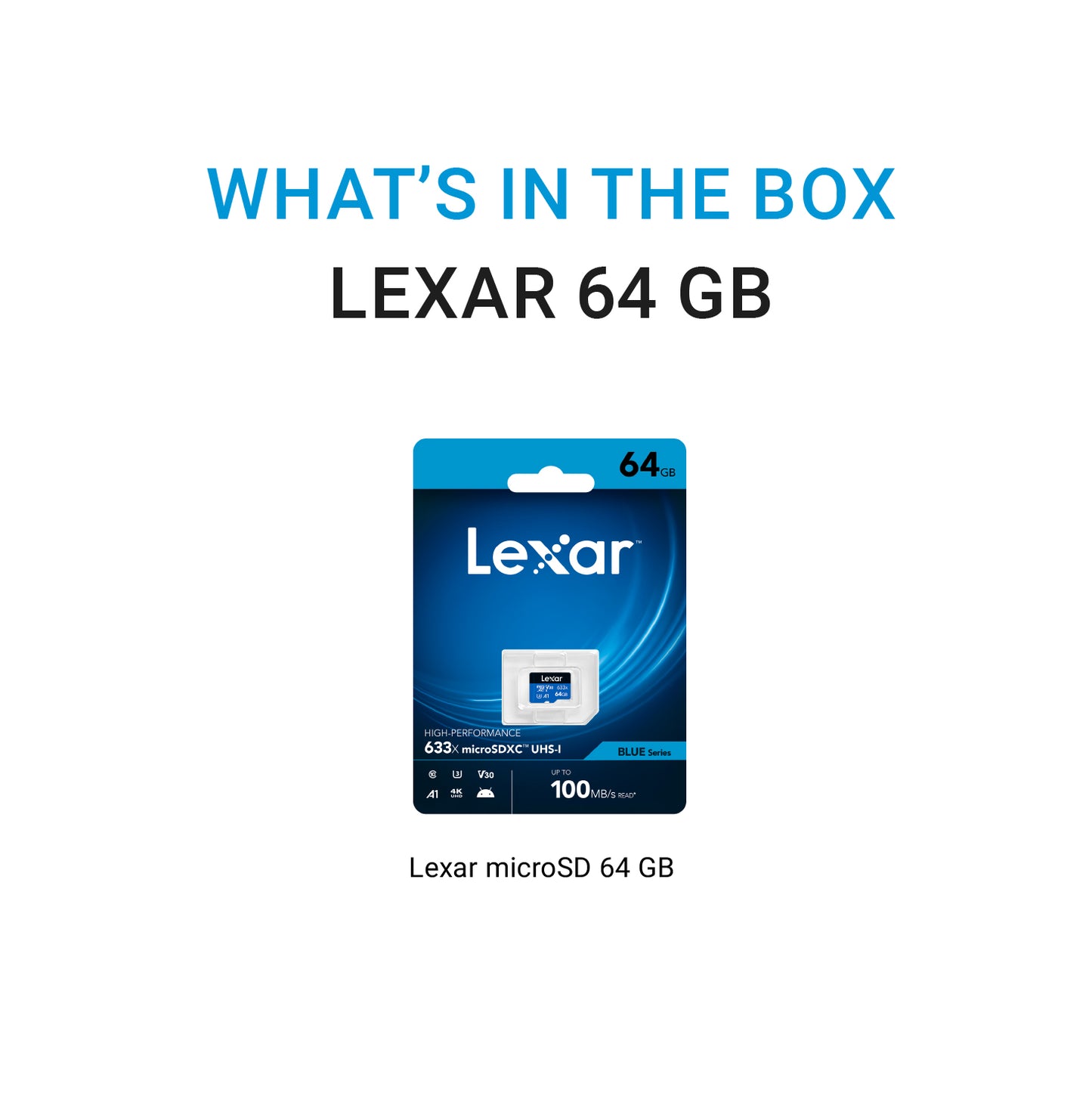 MicroSD Card Lexar® High-Performance 633x microSDHC™/microSDXC™ UHS-I