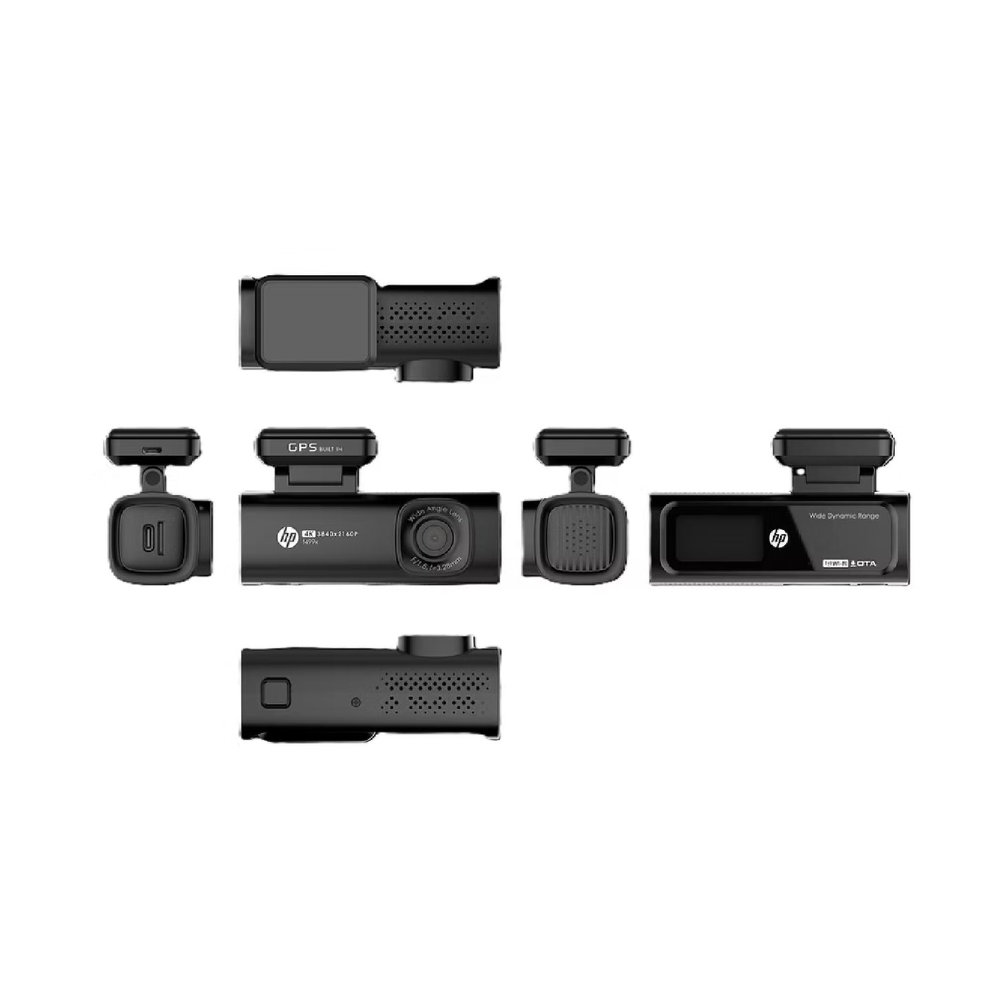 HP Dash cam F499X | 4K 2160P, WDR, Wi-Fi, GPS, Parking Mode