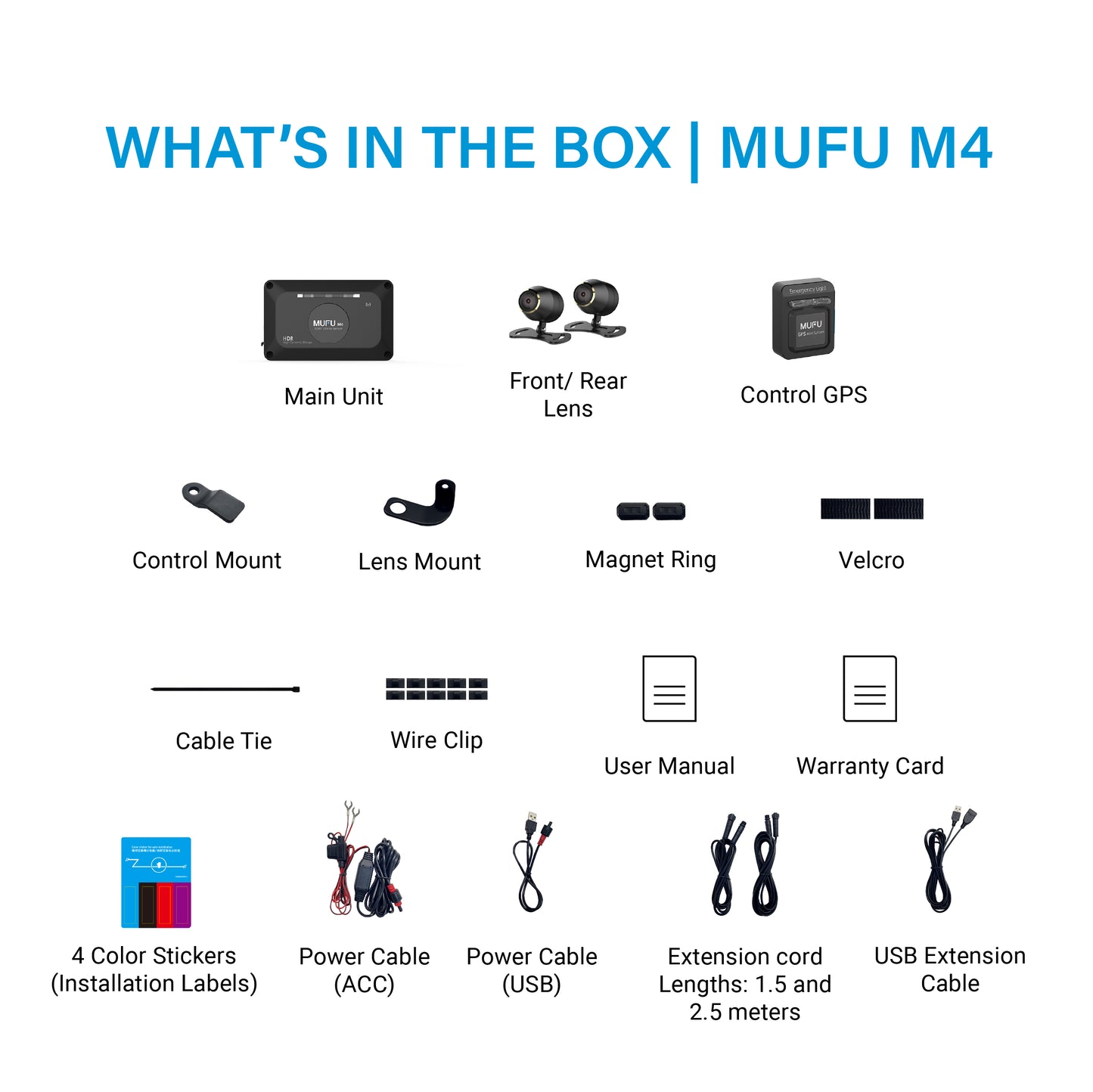 กล้องติดรถจักรยานยนต์ MUFU M4